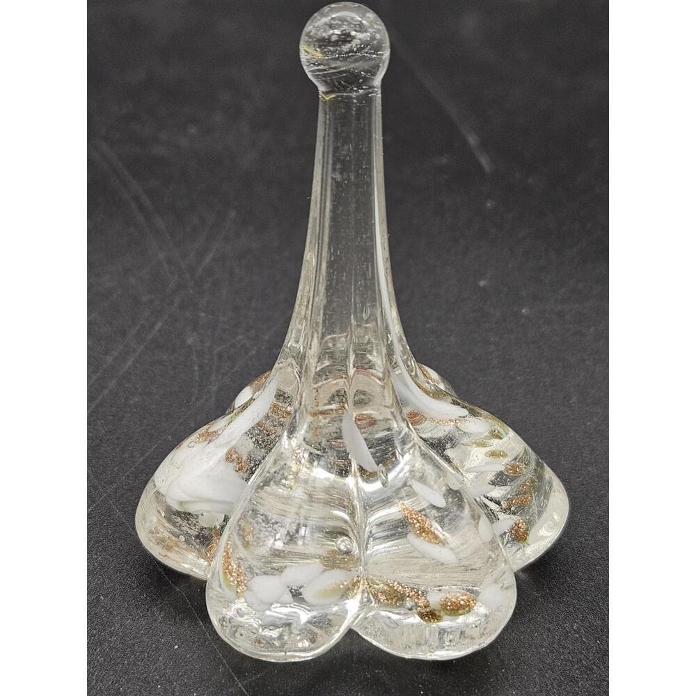 VINTAGE HAND BLOWN STUDIO ART GLASS SWIRLED PAPERWEIGHT